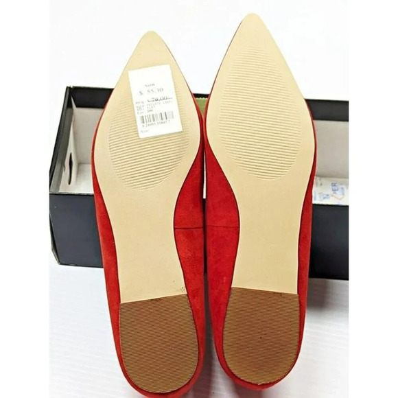 Aqua Women's Abel Red Suede Point Toe Flats Size 8.5 M (MSRP $79) - Picture 9 of 10